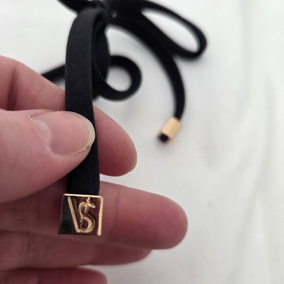 🖤 Victoria's Secret String Bikini Bottoms - Black w/ Gold Detail - L - Picture 3 of 5